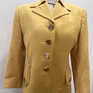 Norma Kamali Collector Vintage Suit- Gold wool Size 44 (US 8)